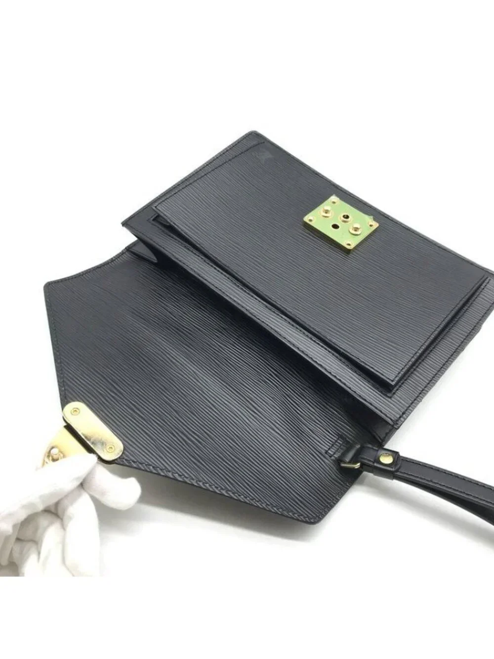 Louis Vuitton Epi Sellier Dragonne Second Hand Bag Black Bag